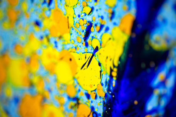 Dale Chihuly, Peacock Blue Float, Large 52" Original Lightbox Painting