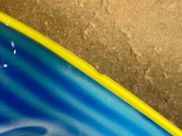 Dale Chihuly, Azure Seaform with Yellow Lip Wrap, 2006 Signed Hand Blown Glass