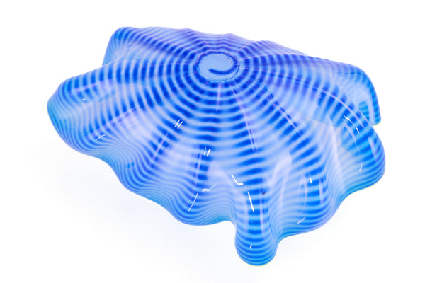 Dale Chihuly, Azure Seaform with Yellow Lip Wrap, 2006 Signed Hand Blown Glass