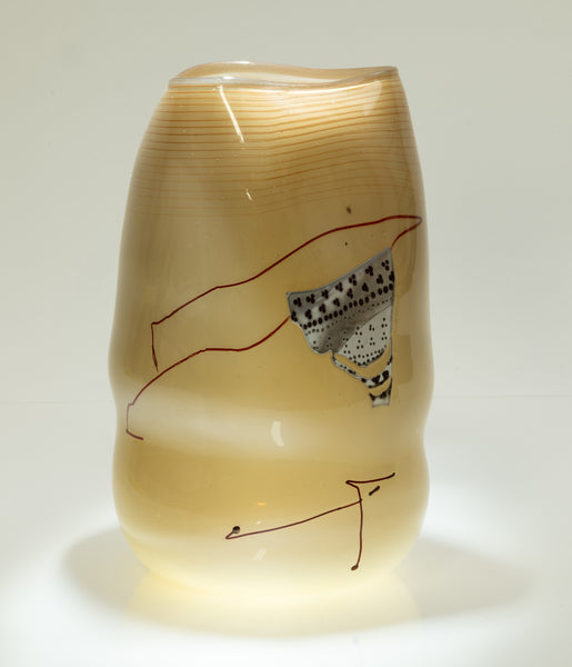 Dale Chihuly, Blanket Soft Cylinder, Signed 1980 Handblown Glass