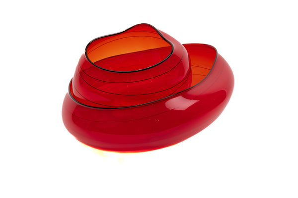 Dale Chihuly, Bonfire Basket Set - Signed Contemporary Hand-Blown Glass Sculpture
