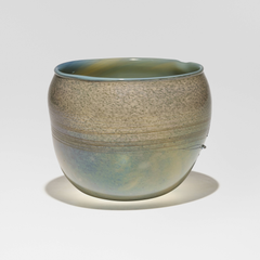 Dale Chihuly Early Cerulean Sand Basket Signed 1979 Hand Blown Glass