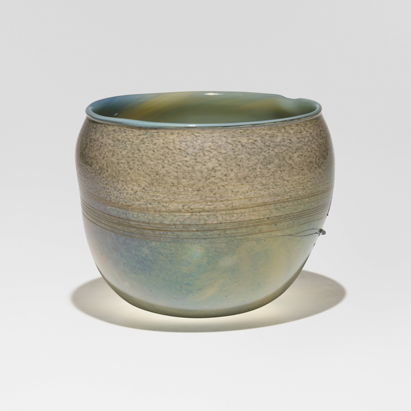 Dale Chihuly Early Cerulean Sand Basket Signed 1979 Hand Blown Glass