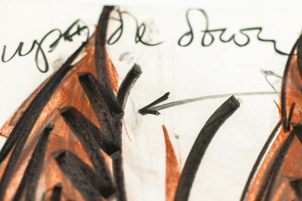 Dale Chihuly Original Signed Charcoal Venetian Drawing 89/1479