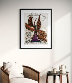 Dale Chihuly, Original Signed Charcoal Venetian Drawing 89/1479