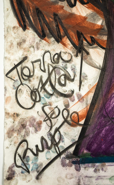 Dale Chihuly Original Signed Charcoal Venetian Drawing 89/1479