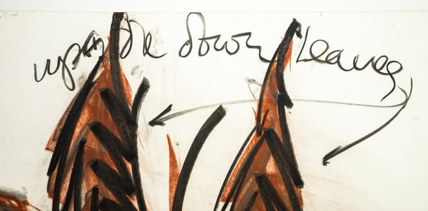 Dale Chihuly Original Signed Charcoal Venetian Drawing 89/1479