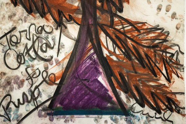 Dale Chihuly Original Signed Charcoal Venetian Drawing 89/1479