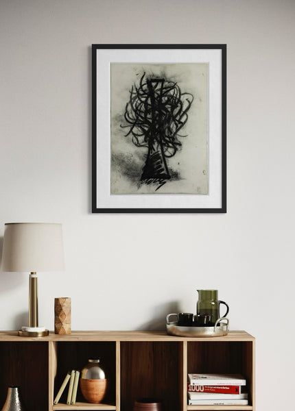 Dale Chihuly, Original Signed Charcoal Japan Drawing 90/1457