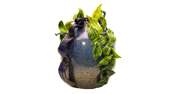 Dale Chihuly Charcoal Lime Venetian Large 19” Signed 1993 Hand-Blown Glass Sculpture
