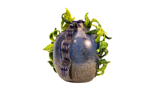 Dale Chihuly Charcoal Lime Venetian Large 19” Signed 1993 Hand-Blown Glass Sculpture