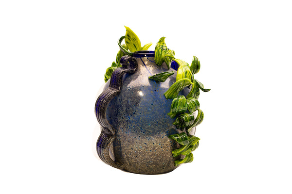 Dale Chihuly Charcoal Lime Venetian Large 19” Signed 1993 Hand-Blown Glass Sculpture