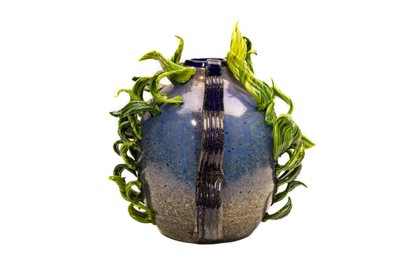 Dale Chihuly Charcoal Lime Venetian Large 19” Signed 1993 Hand-Blown Glass Sculpture