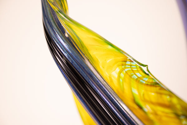Dale Chihuly Chartreuse Cerulean Venetian Large 27” Signed 1991 Hand-Blown Glass Sculpture