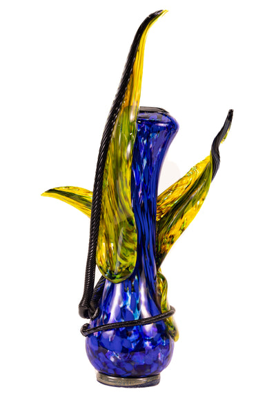 Dale Chihuly Chartreuse Cerulean Venetian Large 27” Signed 1991 Hand-Blown Glass Sculpture