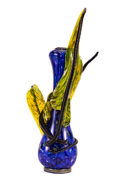 Dale Chihuly Chartreuse Cerulean Venetian Large 27” Signed 1991 Hand-Blown Glass Sculpture