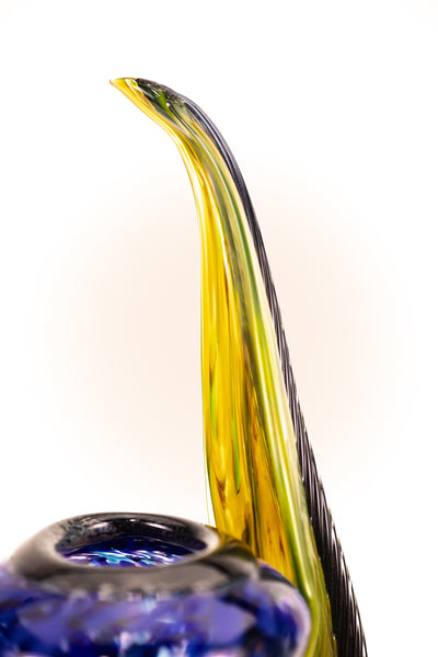 Dale Chihuly Chartreuse Cerulean Venetian Large 27” Signed 1991 Hand-Blown Glass Sculpture
