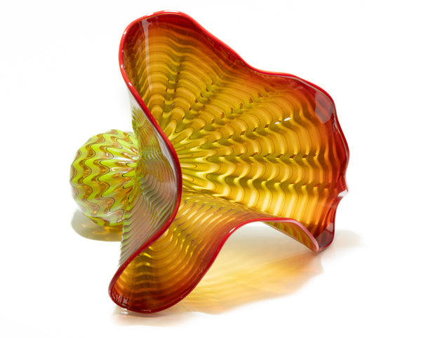 Dale Chihuly Chartreuse Persian Set Signed 2013 Chihuly Workshop Handblown Glass