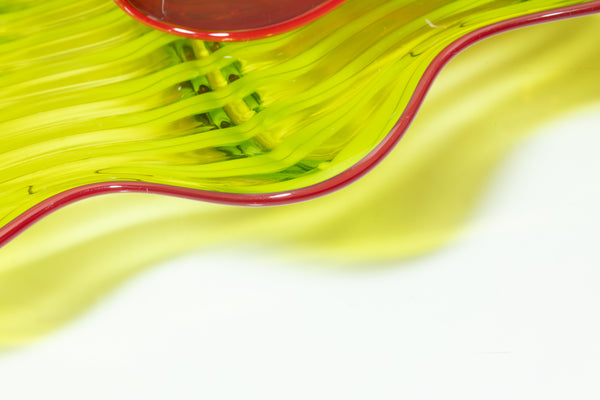 Dale Chihuly Chartreuse Persian Set Signed 2013 Chihuly Workshop Handblown Glass