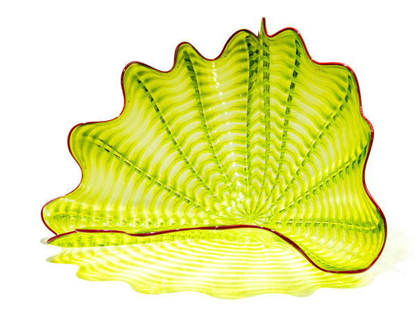 Dale Chihuly Chartreuse Persian Set Signed 2013 Chihuly Workshop Handblown Glass