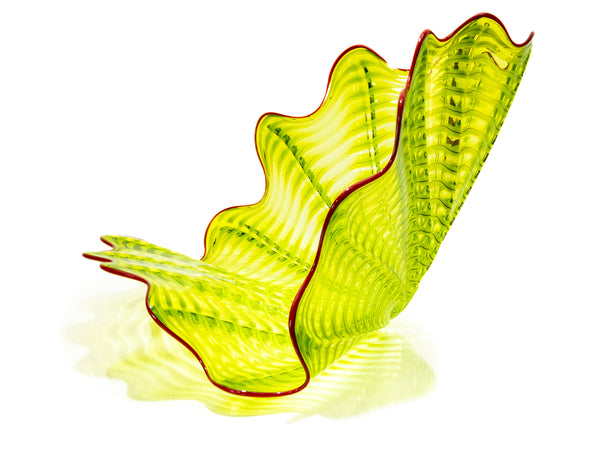 Dale Chihuly Chartreuse Persian Set Signed 2013 Chihuly Workshop Handblown Glass