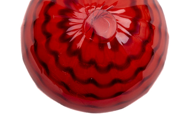 Dale Chihuly Chinese Red Seaform Pair Signed 1995 Portland Press Edition