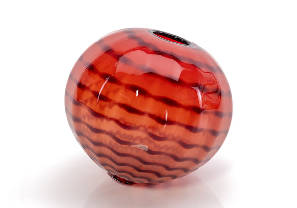 Dale Chihuly Chinese Red Seaform Pair Portland Press 1995 Sold Out Hand Blown Glass