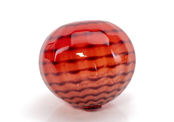 Dale Chihuly Chinese Red Seaform Pair Portland Press 1995 Sold Out Hand Blown Glass