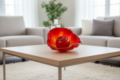 Dale Chihuly Chinese Red Seaform Pair Portland Press 1995 Sold Out Hand Blown Glass