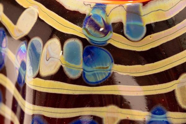 Dale Chihuly Cinnamon Macchia 2001 Portland Press Signed Hand Blown Glass