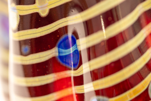 Dale Chihuly Cinnamon Macchia 2001 Portland Press Signed Hand Blown Glass