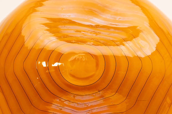 Dale Chihuly Cinnamon Macchia 2001 Portland Press Signed Hand Blown Glass