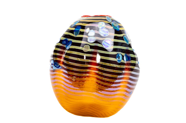 Dale Chihuly, Cinnamon Macchia - 2001 Portland Press Signed Hand Blown Glass
