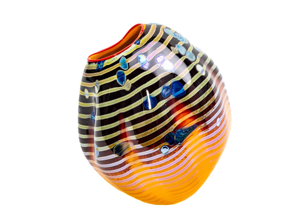 Dale Chihuly Cinnamon Macchia 2001 Portland Press Signed Hand Blown Glass