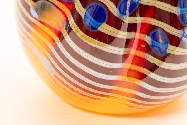 Dale Chihuly Cinnamon Macchia 2001 Portland Press Signed Hand Blown Glass