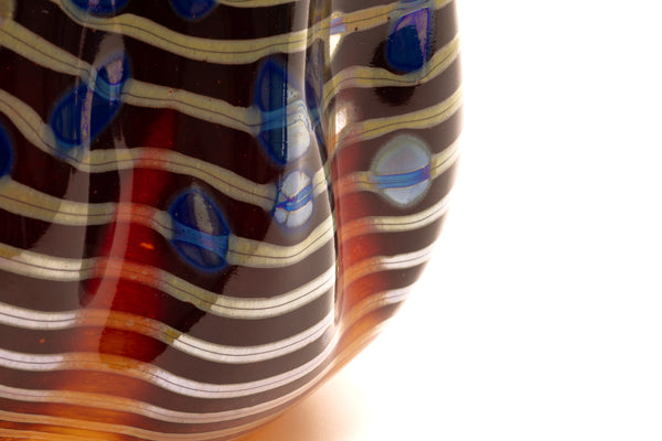 Dale Chihuly Cinnamon Macchia 2001 Portland Press Signed Hand Blown Glass