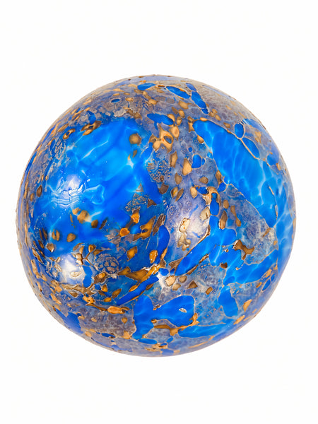 Dale Chihuly, Cobalt Blue and Gold Float, 1995 13 Inch Hand Blown Glass