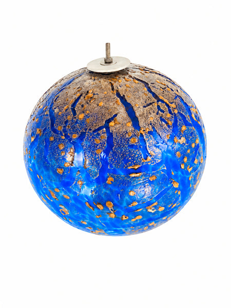 Dale Chihuly, Cobalt Blue and Gold Float, 1995 13 Inch Hand Blown Glass