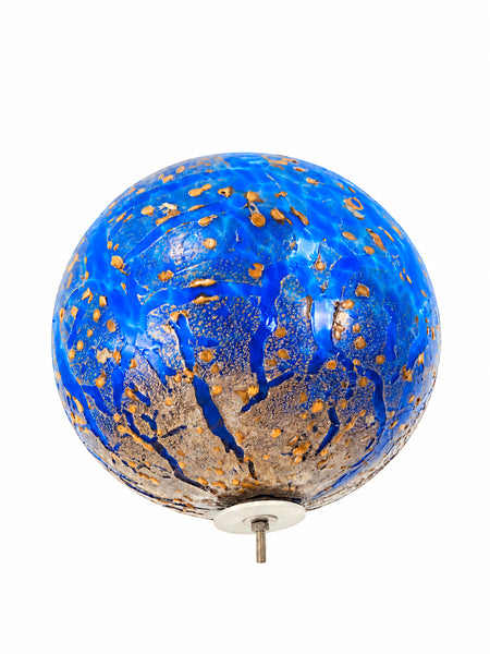 Dale Chihuly, Cobalt Blue and Gold Float, 1995 13 Inch Hand Blown Glass