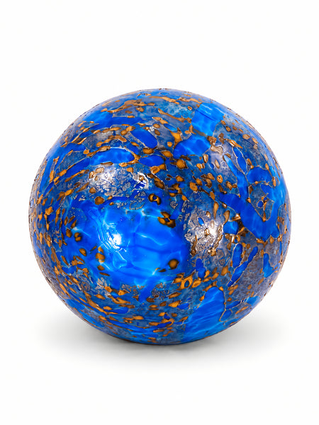 Dale Chihuly, Cobalt Blue and Gold Float, 1995 13 Inch Hand Blown Glass