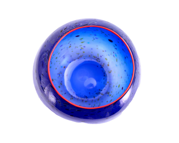 Dale Chihuly, Cobalt Blue Basket, 1994 Portland Press Edition Signed Handblown Glass