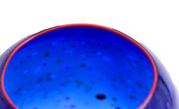 Dale Chihuly, Cobalt Blue Basket, 1994 Portland Press Edition Signed Handblown Glass