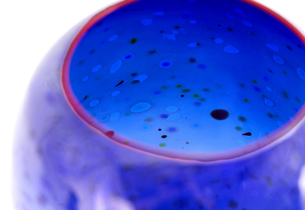 Dale Chihuly, Cobalt Blue Basket, 1994 Portland Press Edition Signed Handblown Glass