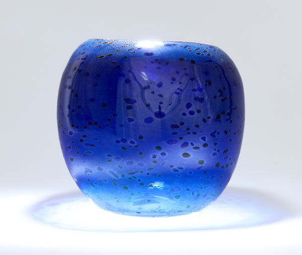Dale Chihuly, Cobalt Blue Basket, 1994 Portland Press Edition Signed Handblown Glass