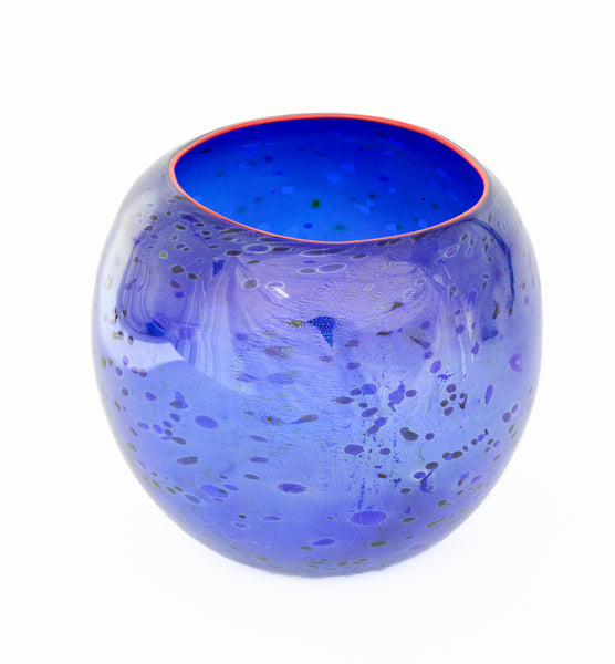 Dale Chihuly, Cobalt Blue Basket, 1994 Portland Press Edition Signed Handblown Glass