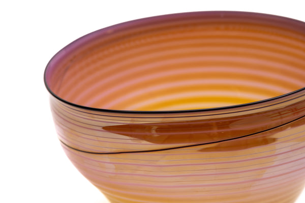 Dale Chihuly Coral Basket Signed 1998 Hand-Blown Glass