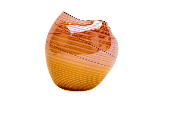 Dale Chihuly Signed 1998 Coral Basket Hand Blown Contemporary Glass Sculpture