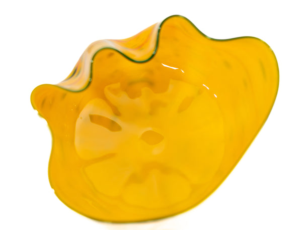 Dale Chihuly Desert Yellow Macchia Signed 2006 Handblown Glass Sculpture