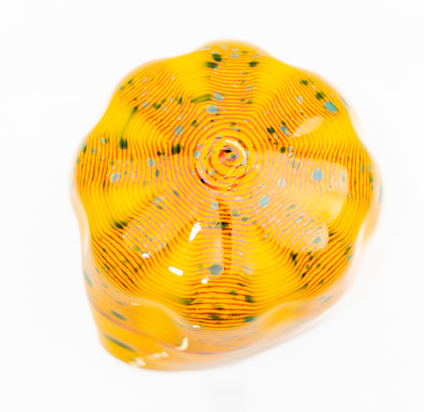 Dale Chihuly Desert Yellow Macchia Signed 2006 Handblown Glass Sculpture