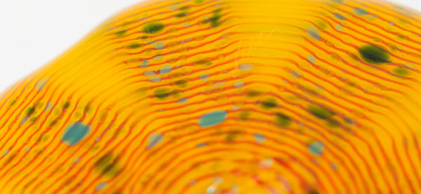 Dale Chihuly Desert Yellow Macchia Signed 2006 Handblown Glass Sculpture